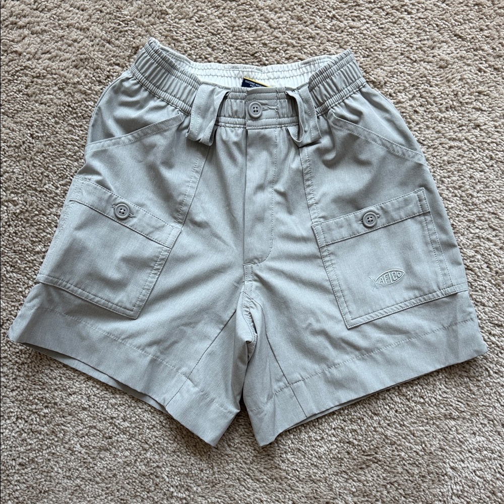 AFTCO Light Gray Kids' Cargo Shorts
